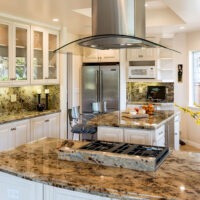 Classical White Kitchen with Granite Countertop