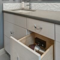 Custom Bathroom Cabinets with Drawer