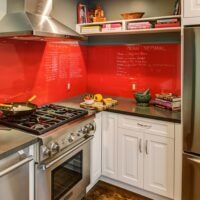 Red Kitchen Backsplash